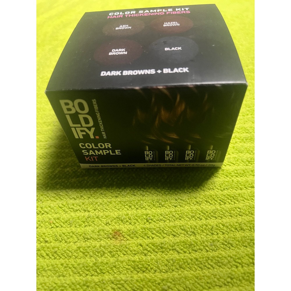 Boldify Color Sample Kit Hair Thickening‎ Fibers Dark Browns Black